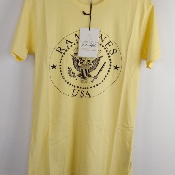 Daydreamer Revolve Yellow Ramones XS Top New - Picture 5 of 10